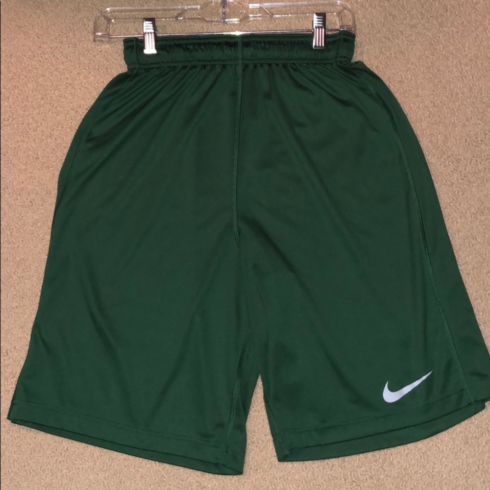 Green athletic shorts